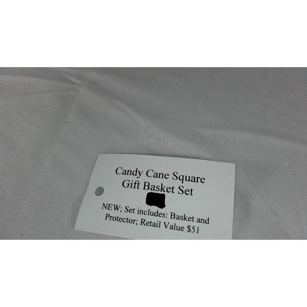 Longaberger Candy Cane Square Gift Basket Set -‎ NEW